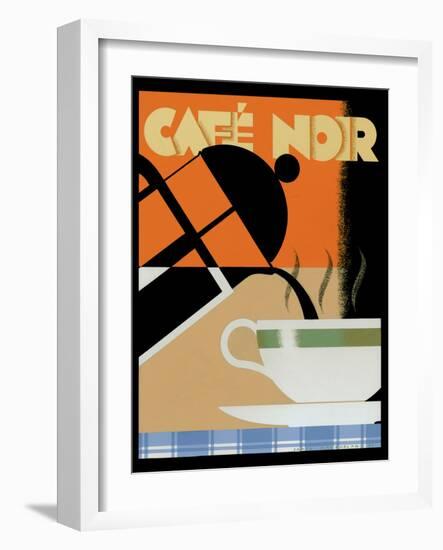 Cafe Noir-Brian James-Framed Art Print