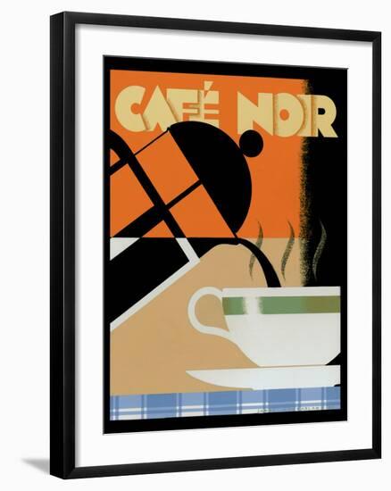 Cafe Noir-Brian James-Framed Art Print