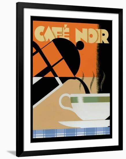 Cafe Noir-Brian James-Framed Art Print