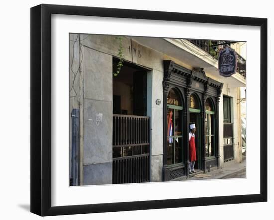 Cafe O'Reilly, Established 1893, in Calle O'Reilly in Havana's Historic Centre, Old Havana (Habana -John Harden-Framed Photographic Print