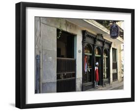 Cafe O'Reilly, Established 1893, in Calle O'Reilly in Havana's Historic Centre, Old Havana (Habana -John Harden-Framed Photographic Print