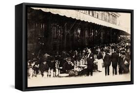 Cafe of Les Grands Boulevards, Paris, 1910-null-Framed Stretched Canvas