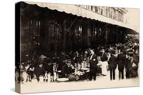 Cafe of Les Grands Boulevards, Paris, 1910-null-Stretched Canvas