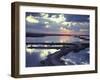 Cafe on a Jetty at Raqqa at Sunset, Euphrates Valley, Syria, Middle East-Eitan Simanor-Framed Photographic Print