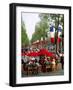 Cafe on Champs-Elysees, Paris, France,-David Barnes-Framed Photographic Print