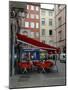 Cafe on Cobblestone Street, Rhone-Alps, Lyon, France-Lisa S. Engelbrecht-Mounted Photographic Print