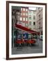 Cafe on Cobblestone Street, Rhone-Alps, Lyon, France-Lisa S. Engelbrecht-Framed Photographic Print