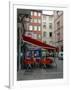 Cafe on Cobblestone Street, Rhone-Alps, Lyon, France-Lisa S. Engelbrecht-Framed Photographic Print