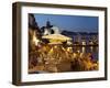 Cafe on Harbour, Cadaques, Costa Brava, Catalonia, Spain, Mediterranean, Europe-Stuart Black-Framed Photographic Print