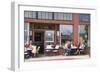 Cafe on Sausalito sidewalk, Marin County, California-Anna Miller-Framed Photographic Print