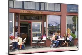 Cafe on Sausalito sidewalk, Marin County, California-Anna Miller-Mounted Photographic Print