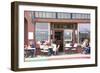 Cafe on Sausalito sidewalk, Marin County, California-Anna Miller-Framed Photographic Print