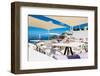 Cafe on the Terrace with A Beautiful Sea View-Olga Gavrilova-Framed Photographic Print