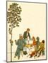 Café outside park in Paris in late 19th century-Thomas Crane-Mounted Giclee Print