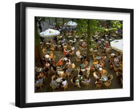 Cafe Overview, Leidseplein, Amsterdam, Holland-Walter Bibikow-Framed Premium Photographic Print