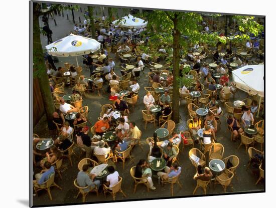 Cafe Overview, Leidseplein, Amsterdam, Holland-Walter Bibikow-Mounted Premium Photographic Print