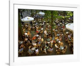 Cafe Overview, Leidseplein, Amsterdam, Holland-Walter Bibikow-Framed Photographic Print