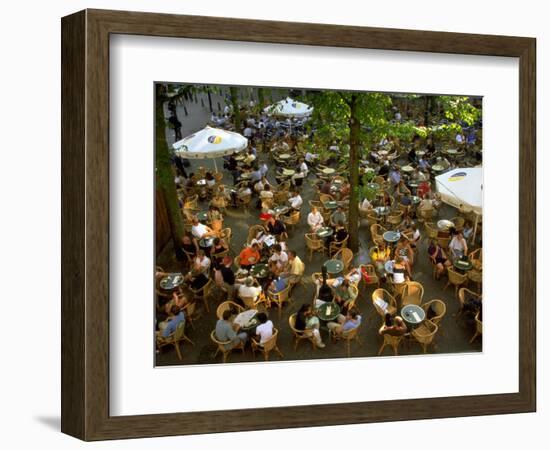 Cafe Overview, Leidseplein, Amsterdam, Holland-Walter Bibikow-Framed Photographic Print