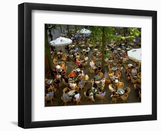 Cafe Overview, Leidseplein, Amsterdam, Holland-Walter Bibikow-Framed Photographic Print