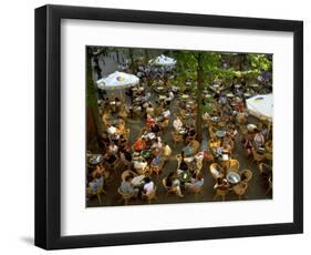 Cafe Overview, Leidseplein, Amsterdam, Holland-Walter Bibikow-Framed Photographic Print