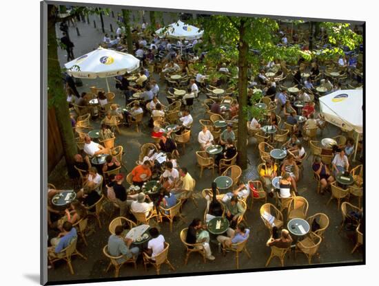 Cafe Overview, Leidseplein, Amsterdam, Holland-Walter Bibikow-Mounted Photographic Print