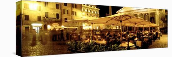 Cafe, Pantheon, Rome Italy-null-Stretched Canvas