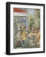 Cafe Paris V-Adolf Llovera-Framed Art Print