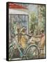 Cafe Paris V-Adolf Llovera-Framed Stretched Canvas