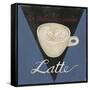 Café Parisienne Latte-Arnie Fisk-Framed Stretched Canvas