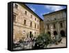 Cafe, Piazza Grande, Montepulciano, Tuscany, Italy-Jean Brooks-Framed Stretched Canvas