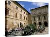 Cafe, Piazza Grande, Montepulciano, Tuscany, Italy-Jean Brooks-Stretched Canvas