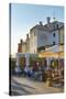 Cafe, Presernovo Nabrezje, Old Town, Piran, Primorska, Slovenian Istria, Slovenia, Europe-Alan Copson-Stretched Canvas