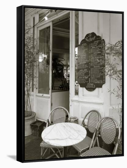 Cafe, Quai De L'Hotel De Ville, Marais District, Paris, France-Jon Arnold-Framed Stretched Canvas