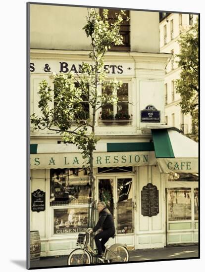 Cafe, Quai De L'Hotel De Ville, Marais District, Paris, France-Jon Arnold-Mounted Photographic Print