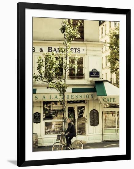 Cafe, Quai De L'Hotel De Ville, Marais District, Paris, France-Jon Arnold-Framed Photographic Print