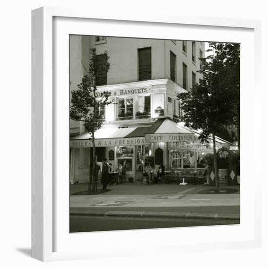 Cafe, Quai De L'Hotel De Ville, Marais District, Paris, France-Jon Arnold-Framed Photographic Print