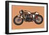 Cafe Race Motor Vector-wnprh collective-Framed Art Print