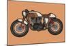 Cafe Race Motor Vector-wnprh collective-Mounted Art Print