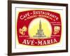 Cafe, Restaurant Ave Maria, Portugal-null-Framed Art Print