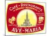 Cafe, Restaurant Ave Maria, Portugal-null-Mounted Art Print