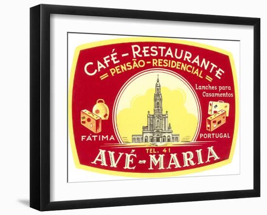 Cafe, Restaurant Ave Maria, Portugal-null-Framed Art Print