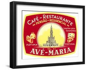 Cafe, Restaurant Ave Maria, Portugal-null-Framed Art Print