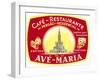 Cafe, Restaurant Ave Maria, Portugal-null-Framed Art Print