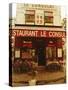 Cafe Restaurant, Montmartre, Paris, France, Europe-David Hughes-Stretched Canvas