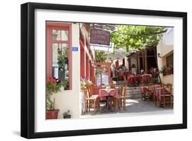 Cafe, Restaurant, Taverna, Plaka, Athens, Greece-Peter Adams-Framed Photographic Print