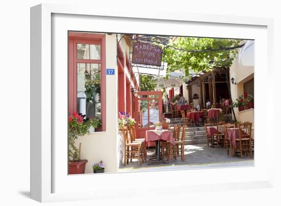 Cafe, Restaurant, Taverna, Plaka, Athens, Greece-Peter Adams-Framed Photographic Print