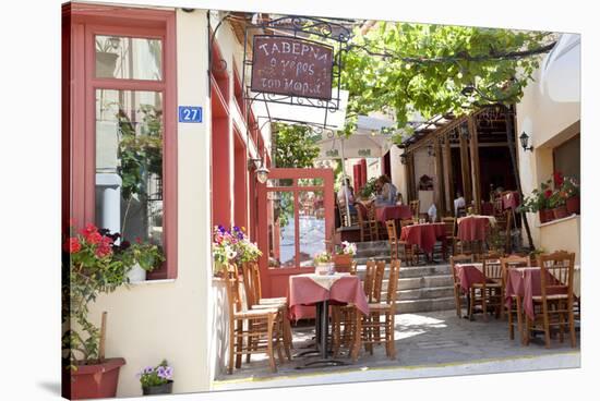 Cafe, Restaurant, Taverna, Plaka, Athens, Greece-Peter Adams-Stretched Canvas