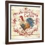 Cafe Rooster On White-Jean Plout-Framed Giclee Print