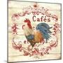 Cafe Rooster On White-Jean Plout-Mounted Giclee Print