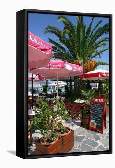 Cafe, Sami, Kefalonia, Greece-Peter Thompson-Framed Stretched Canvas